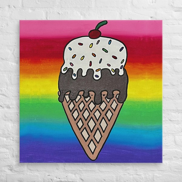 Rainbow Ice Cream Canvas